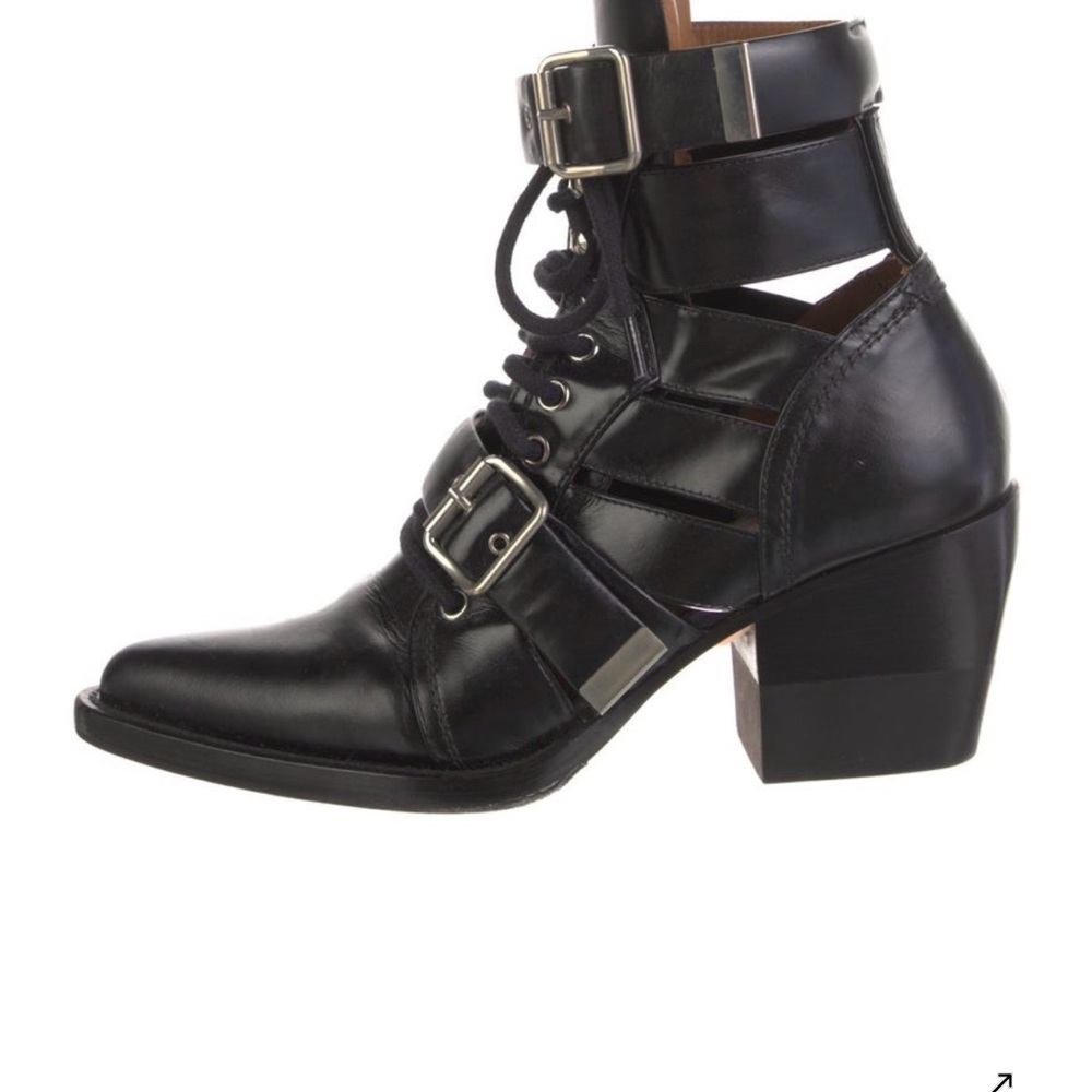 Black Leather Ankle Boots